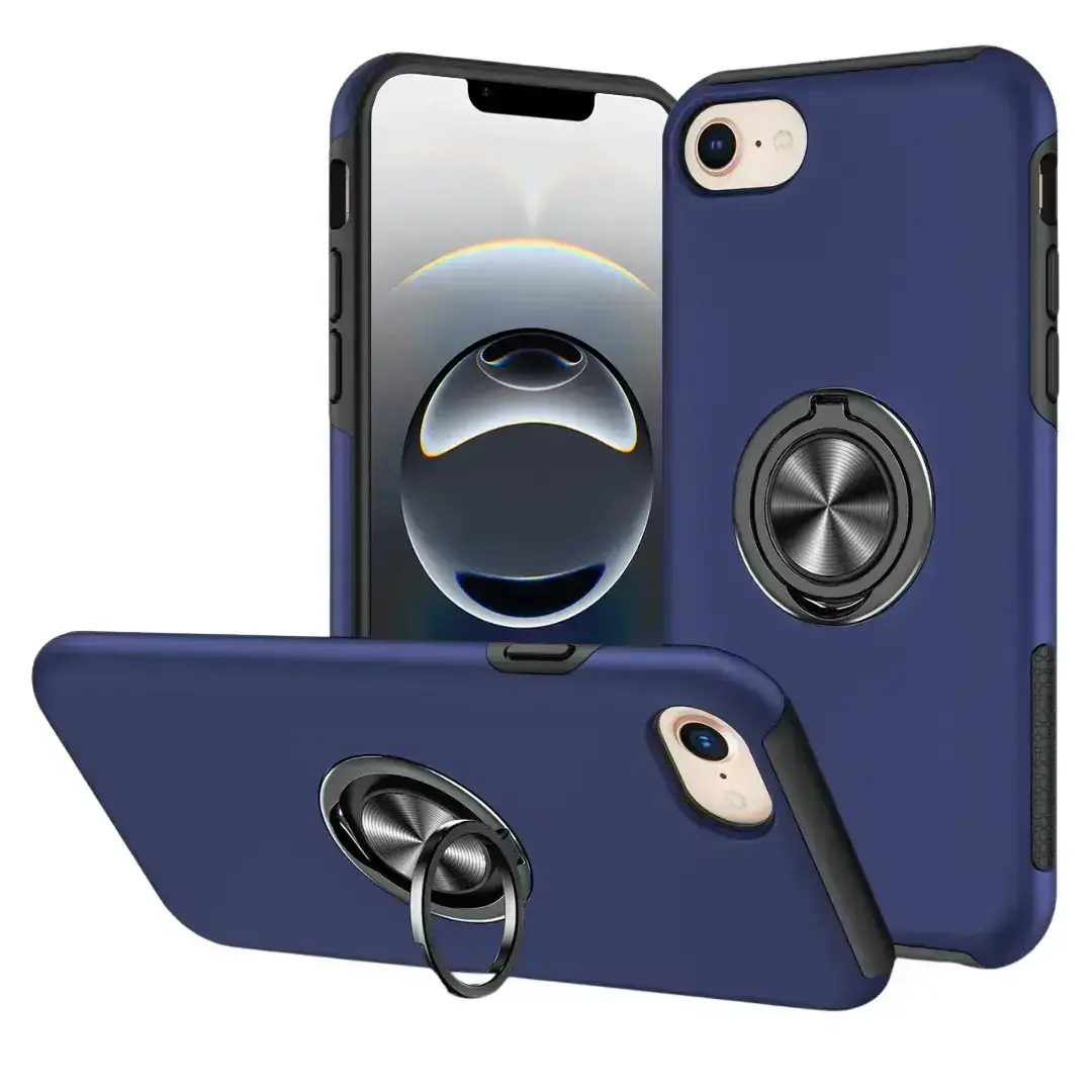 Samsung Galaxy Z Flip 7 Magnetic Ring Stand Hybrid Case Blue